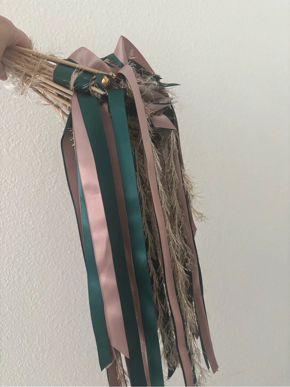 CUSTOM 50 Satin Ribbon Wands Wooden Sticks - DIY Party Favor Set Final Sale